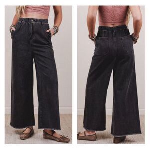 Three Bird Nest Simply You Wide Leg Jeans women’s L washed black high-rise Boho